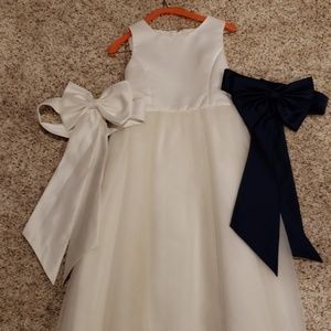 Ivory flower girl dress David’s Bridal